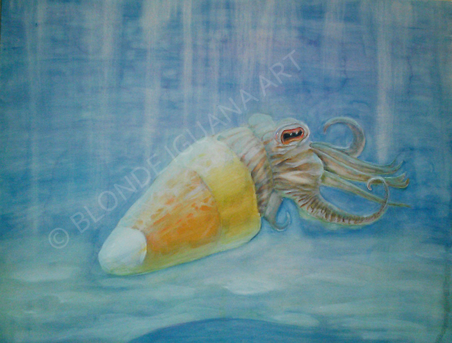 cuttlefish, tentacles, seascape