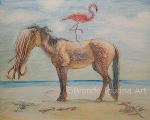 "Cuttle Horse", a rare and elusive creature that emerges from the sea once a year to  bask in the sun.